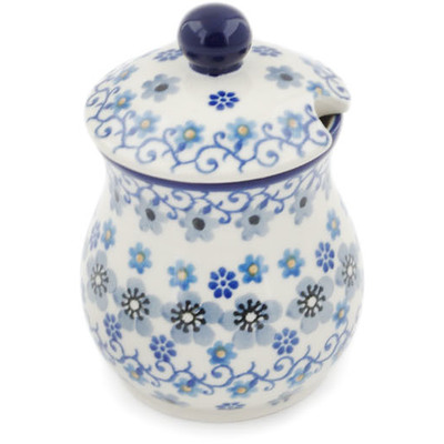 Polish Pottery Sugar Bowl 5 oz Winter Vinery