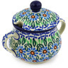 Polish Pottery Sugar Bowl 7 oz Cactus UNIKAT