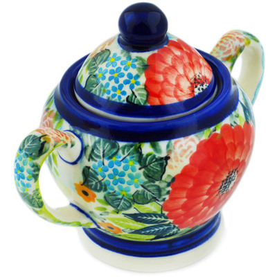 Polish Pottery Sugar Bowl 7 oz Garden Heaven UNIKAT