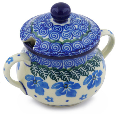 Polish Pottery Sugar Bowl 7 oz