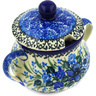 Polish Pottery Sugar Bowl 7 oz Rhapsody In Blue UNIKAT