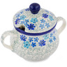 Polish Pottery Sugar Bowl 7 oz Winter Floral