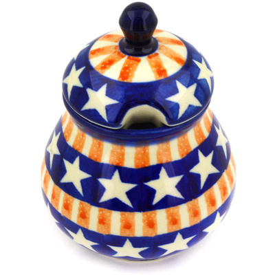 Polish Pottery Sugar Bowl 8 oz