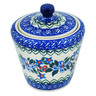 Polish Pottery Sugar Bowl 9 oz Azure Blooms