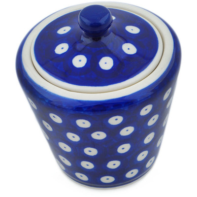 Polish Pottery Sugar Bowl 9 oz Blue Eyes