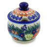 Polish Pottery Sugar Bowl 9 oz Butterfly Splendor UNIKAT
