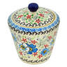 Polish Pottery Sugar Bowl 9 oz Flower Crown UNIKAT