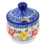 Polish Pottery Sugar Bowl 9 oz Hibiscus Haven