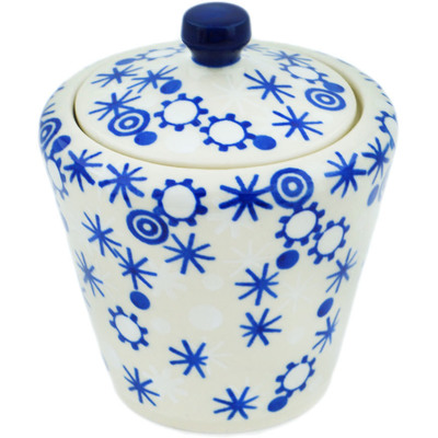 Polish Pottery Sugar Bowl 9 oz Twinkle In The Frost
