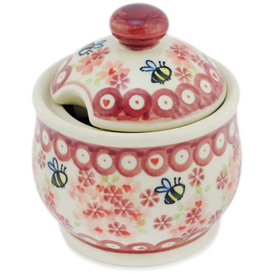 Polish Pottery Sugar Bowl 9 oz UNIKAT