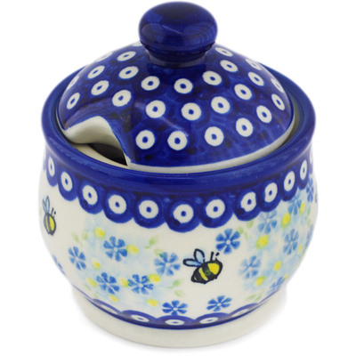 Polish Pottery Sugar Bowl 9 oz UNIKAT