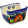 Polish Pottery Sugar Packet Holder 3&quot; Butterfly Splendor UNIKAT