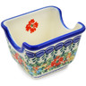 Polish Pottery Sugar Packet Holder 3&quot; Ring Of Flowers UNIKAT