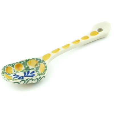 Polish Pottery Sugar Spoon Autumn Wheatfields