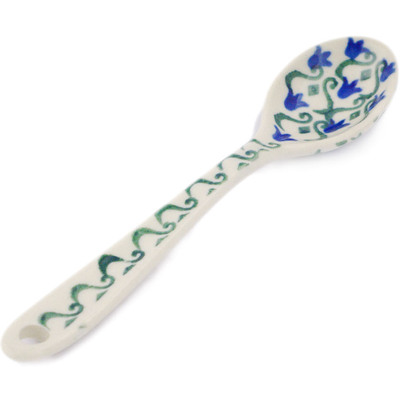Polish Pottery Sugar Spoon Bell Garden