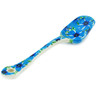 Polish Pottery Sugar Spoon Blue Bachelor Buttons UNIKAT