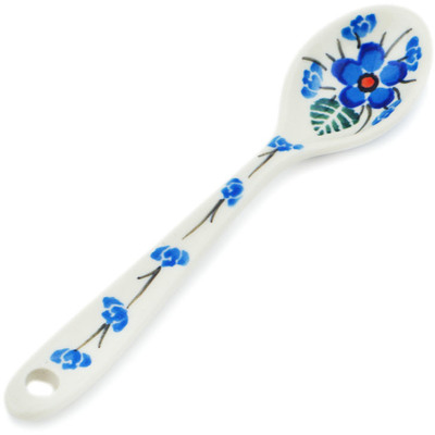 Polish Pottery Sugar Spoon Blue Blossom