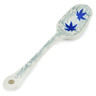 Polish Pottery Sugar Spoon Blue Maple River