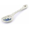 Polish Pottery Sugar Spoon Blue Rose