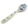 Polish Pottery Sugar Spoon Blue Spring