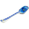 Polish Pottery Sugar Spoon Blueberry Flowers UNIKAT