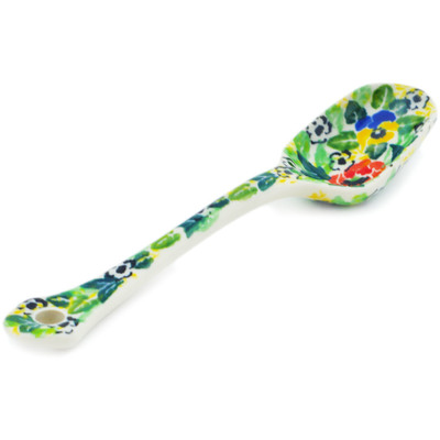 Polish Pottery Sugar Spoon Breathtaking UNIKAT