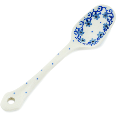 Polish Pottery Sugar Spoon Cow That Jumped Over The Moon