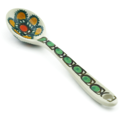 Polish Pottery Sugar Spoon Cranberry Medley UNIKAT