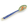 Polish Pottery Sugar Spoon Crimson Bells