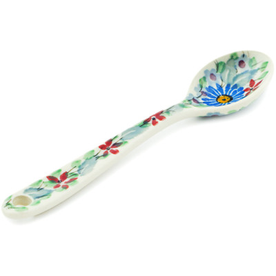 Polish Pottery Sugar Spoon Flower Crown UNIKAT