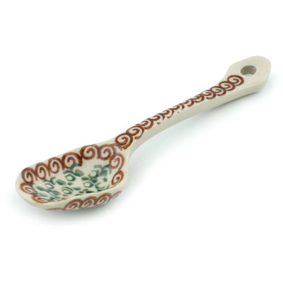 Polish Pottery Sugar Spoon Grecian Sea