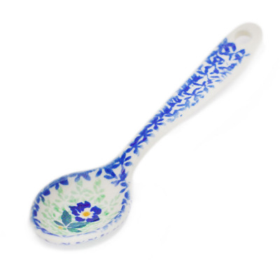 Polish Pottery Sugar Spoon Infinity Flower
