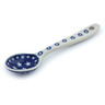 Polish Pottery Sugar Spoon Midnight Stars