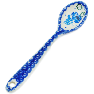 Polish Pottery Sugar Spoon Morning Poppies UNIKAT