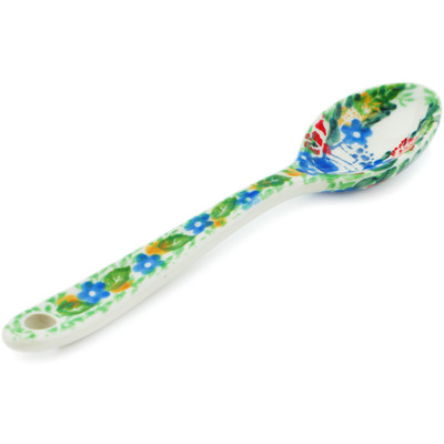 Polish Pottery Sugar Spoon My Garden Window UNIKAT