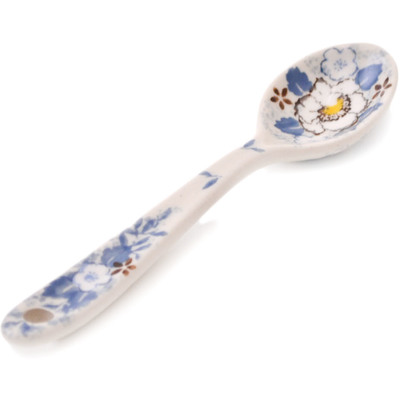 Polish Pottery Sugar Spoon Pansy Parade UNIKAT