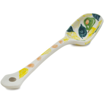 Polish Pottery Sugar Spoon Pear Farm