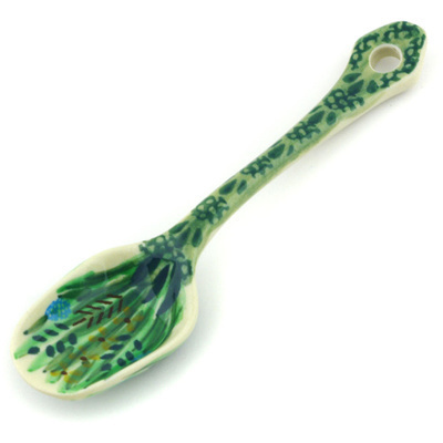 Polish Pottery Sugar Spoon Prairie Land UNIKAT