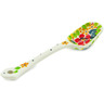 Polish Pottery Sugar Spoon Red Flora On Green Daisy UNIKAT