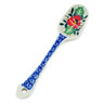 Polish Pottery Sugar Spoon Red Pansy