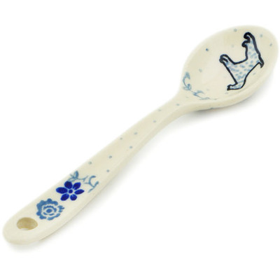 Polish Pottery Sugar Spoon Schnauzer Sweetness