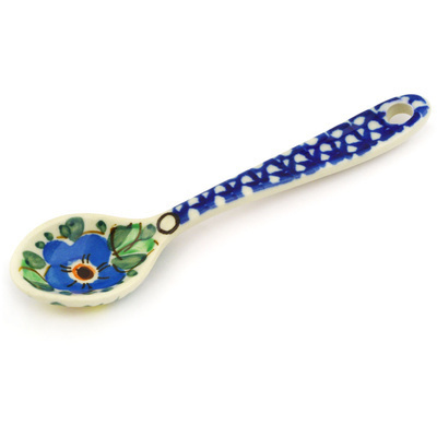 Polish Pottery Sugar Spoon Spring Garden Poppies UNIKAT