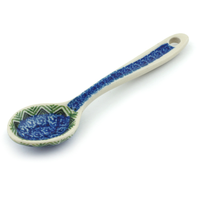 Polish Pottery Sugar Spoon Sun And Stars