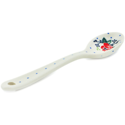 Polish Pottery Sugar Spoon Wild Rose