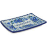 Polish Pottery Sushi Tray 7&quot; Rhapsody In Blue UNIKAT