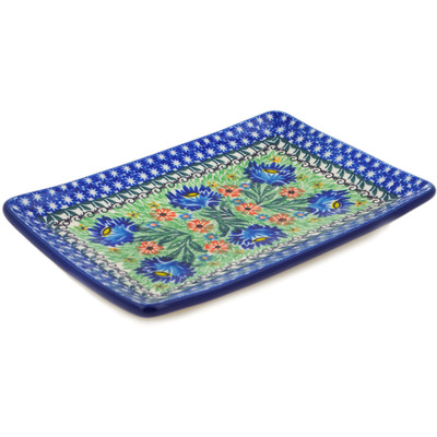 Polish Pottery Sushi Tray 8&quot; Sprouting Cupids UNIKAT