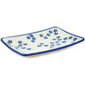 Polish Pottery Sushi Tray 9&quot; Blooming Vines