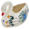 Polish Pottery Swan Jar 4&quot; Perfect Garden UNIKAT