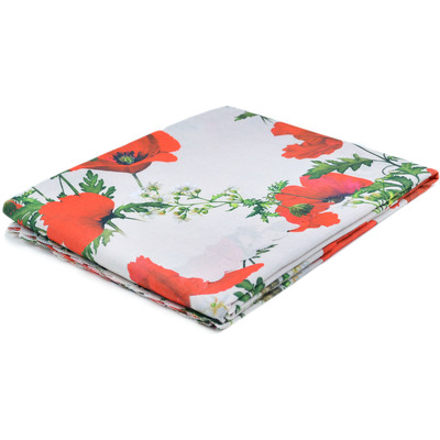 Polyester Table Cloth 102&quot; Fresh Red Poppy