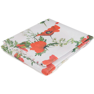 Textile Table Cloth 110&quot; Fresh Red Poppy